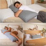 PharMeDoc Crescent Pregnancy Pillows - Body Pillow for Adults - Side Sleeper – Maternity and Nursing Pillow Breast Feeding - Pregnancy Must Haves - Dark Grey Cooling Cover - Image 4